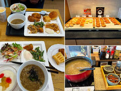 ★7/19(金)★

スーパーホテル奈良三条通りの朝食。
こちらのホテルは焼き立てのパンが売り。

でも私は旅に出るとだいたい和食、今回も奈良ならではの「茶粥」を頂きました。