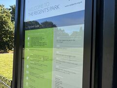 帰りは徒歩でホテルまで戻ります。
「Regent's Park」を横切っていきます。