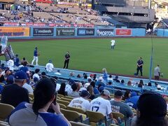 ドジャースタジアム。試合開始前