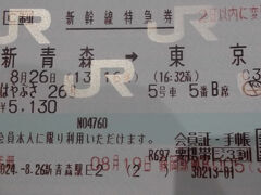 もう夏は終わり、しかも平日なので、東北新幹線はガラガラだろうと舐めていたら、満席がいっぱい　ようやくゲットした切符も最悪のＢ席(*_*)
心配された天気はまあまあ、子どもたちも楽しんでくれたようで、良い夏旅でした

