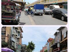 バックパッカーの聖地らしいカオサン通り
夜になると 東南アジアらしい活気を感じられるそうですが、昼間も個性的なショップや飲食店が立ち並び、とても楽しい通りだ
ここでランチする予定です

とりあえず端から端まで見て周って偵察
寺院巡りではあんなに重かった足取りが嘘の様に軽い 笑
（↑人間ってホント都合よくできてるね）