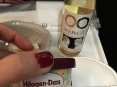 ヨーロッパ行きにいつもお世話になっているカタール航空。JALとの共用運行便でした！
ハーゲンダッツ美味しかった
