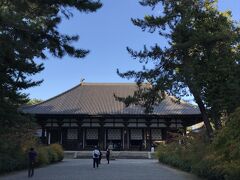 近鉄奈良前の停留所からバスで唐招提寺へ
拝観時間は16:30まで入らなくてはならない。　
慌てて入ったがまだ1時間近く　拝観できそう。
教科書で見たままの構図（金堂）が　そこにあった。