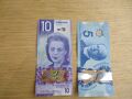1万円分を両替。両替レートは115円。為替レートは107円とかなのにぼったくりだよ

カナダは2011年より偽造防止対策としてポリマー紙幣（プラスチック）になったそうです。私の知ってたカナダ紙幣はもはや過去の遺産（笑）