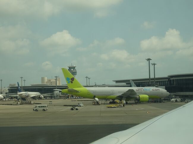 ジンエアー機も！。<br /><br />この日は、ｓｕｋｅｃｏ義父がジンエアーで韓国へ。<br />同じ時間帯だったので、これに乗っているのかな？！。