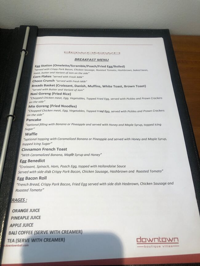 ちなみに朝食メニュー<br />前日に時間とメニューをオーダー<br />