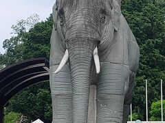 動物公園に到着 ちょっと遠かったー ゾウさんがお出迎え