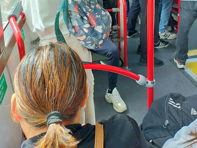 ▽LAM rossa線<br /><br />マダムはRに続いてバスに乗ったのだが、太ったオヤジが強引にマダムの前に割り込んできて、更に太ったオバサンがマダムの後にいて、2人に挟まれたところでの犯行だったようだ。<br /><br />どうやらバス停で目をつけられていたのだろう。