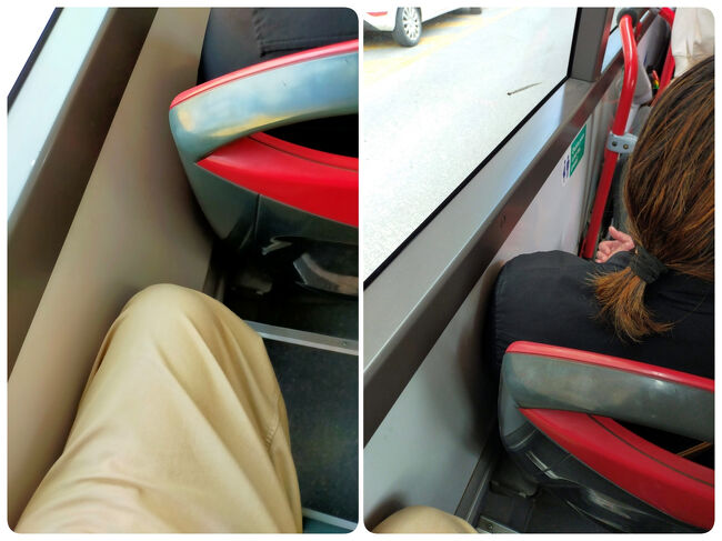 ▽LAM rossa線<br /><br />次かその次のバス停で人数以上の座席を占拠していた悪そうな5・6人の少年たちが降りたので座ることができ一息ついた。