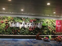 お腹がパンパンのなかチャンギ国際空港に到着