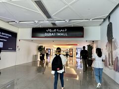 やっとドバイモールの入口に到着。
けっこう歩きますが、道はわかりやすかったです。