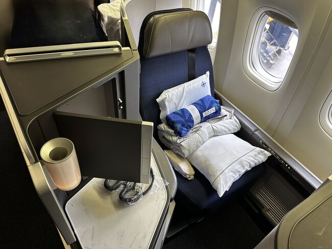 NY⑨ユナイテッド航空ビジネスクラス「ユナイテッドポラリス