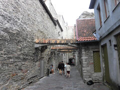 聖ニコラス正教会があるヴェネVene通りからドミニコ修道院、城壁へと抜ける、聖カタリーナ通りKatariina Käikと呼ばれる小路があります。
タリンでも特に中世が感じられる場所として有名なんだそうです。

しかし通りの入口がちょっとわかりづらい。入口の向かいにホテル テレグラーフ オートグラフ コレクションHotel Telegraaf, Autograph Collectionという長い名前の五つ星ホテルがあるので、それを目印にしました。