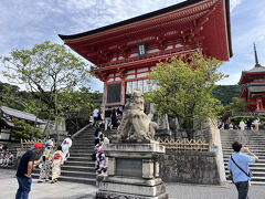 　清水寺へ通ずる道路は、観光バスや観光客で大混雑。
　手前の民間駐車場ブーブーパークに車を止めて茶碗坂を歩きました。