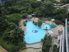 お隣のビルのプール