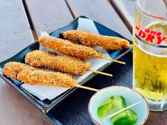 船が戻るまでストックしていたホンビノスの串揚げをいただく。

これは食べ応えがある。頼みすぎちゃった。2本で十分だったな。浦安の串にして炙った焼き蛤のイメージで頼んだらデカいのなんの。もう腹パンパン。
