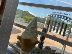 暑い日だったから、ソフトクリームにかかった塩の塩味がちょうどよかったです。