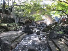 音無し親水公園　石神井川（北区のこの辺りでは音無川と呼ばれれる）流路変更により、残された旧流路を整備して造られ、水路、滝等がある水遊びのできる公園です