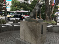 ハチ公の銅像も健在です。