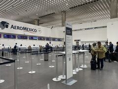 メキシコシティ空港の国内線乗り場に到着