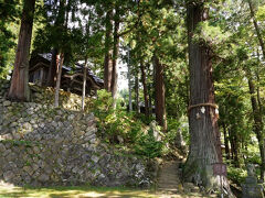 湯沢神社に着いた。杉木立に囲まれた社殿は、とても風情がある。ここには、樹齢千年を超す大杉があるのだが、今回は見逃してしまった。