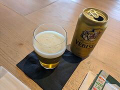 缶ビールで一休み