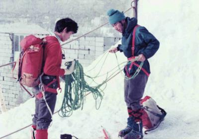 出発前の登山用具の最終チェック