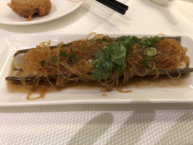 マテ貝。調理の仕方が良いのだと思うが、こちらでも、高島屋内のEast Ocean Teochew Restaurant （東海潮州酒家）でも大変美味しい。