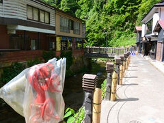 白銀公園に戻ってから銀山温泉の街をぶらぶら散策