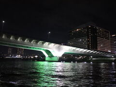 帰り道では晴海大橋を通りました

行きとは違う航路のようです