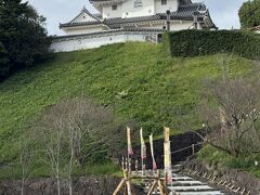 美味しいハンバーグを食べて満足し、掛川城にやってきました。