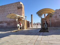 次にやって来たのは、ムハンマド5世の霊廟です。
門のところには白馬の騎士が！