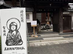 正面の参道の近く。智福院といって、永観堂の塔頭寺院だそう。