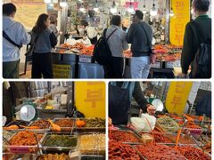 見覚えあるような店などがあり、以外にも早く到着。（Google Map やるや～ん
前回はカンジャケジャンを購入して帰った有名店。ほとんど試食させてもらえ、日本語もOK。お子ちゃま口の私でも、ここのキムチは、いけるんで～す。試食後は、ヤクルトを頂いて、お口の中もさわやかに。購入は明日するという事で（笑　