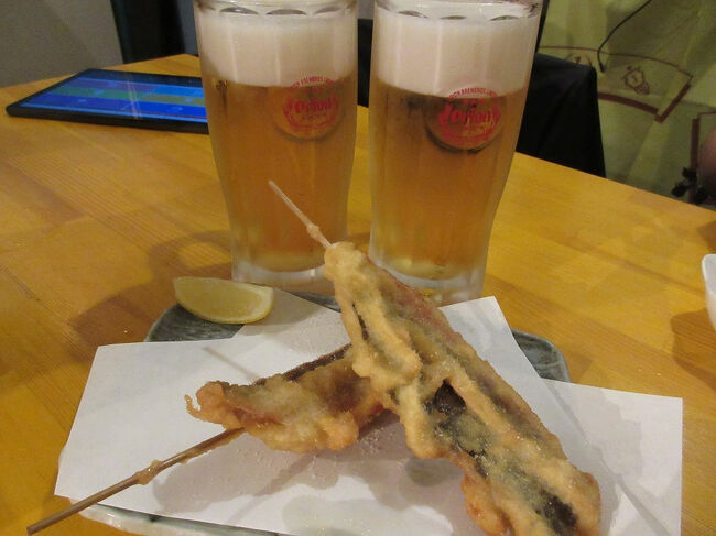 居酒屋　海王に入店<br />飲み放題2時間1700円コース<br />オリオンビールで乾杯～♪<br /><br />沖縄県魚のグルクンの唐揚げ