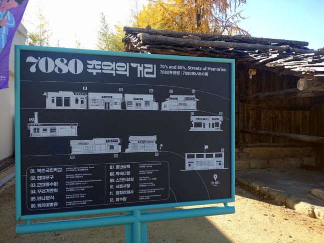 まずは野外展示場の「思い出の通り(チュオゲコリ)」<br /><br />1970～80年代の街並みを再現した場所です。