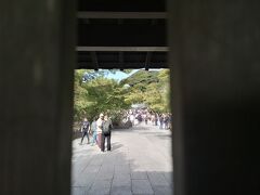 料金はいくらなんでしょうか。
私はこんなものはまったく興味がないので、チケット売り場脇の門のすき間からチラ見。大仏の頭が少し見えてるのが分かりますかねぇ。これで十分です。はい、大仏観光終了です。