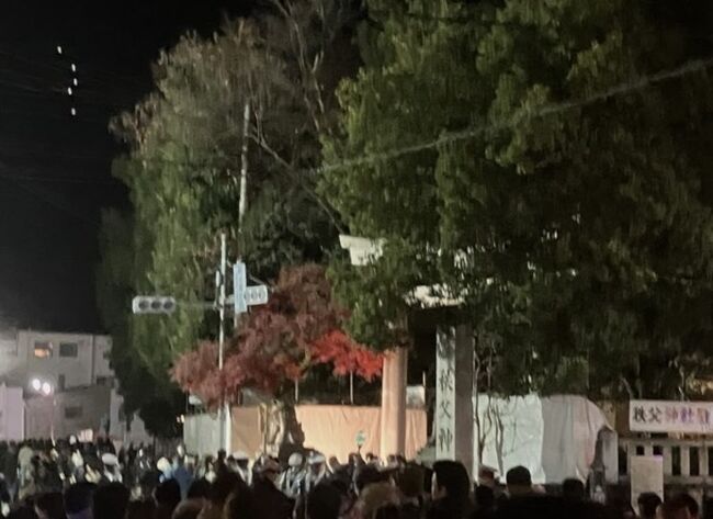 秩父神社、すごい人<br />通行規制してたので参拝できず