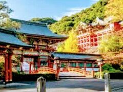 山門から拝殿を望む　賑やかです