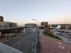 新港サークルウォーク上からハンマーヘッドを眺めたところ