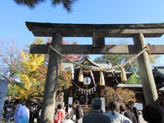行田八幡神社は、七五三のお参りの方々もあり　混雑していました。