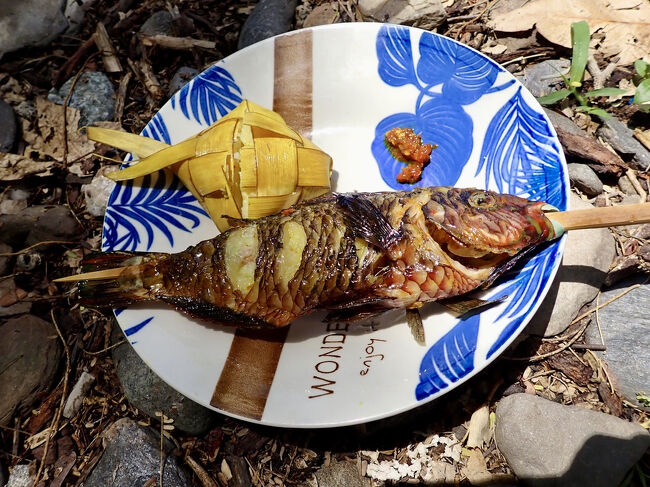 焼かれたパロットフィッシュのオウムの様な嘴が少し怖かったです。