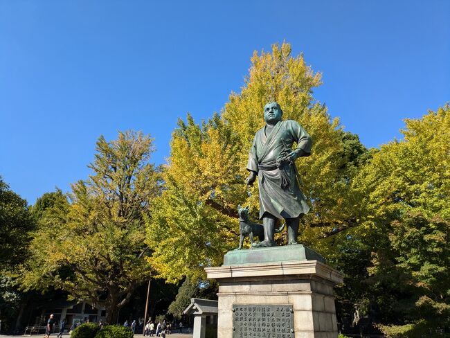 上野公園も散歩しますか。西郷どん、ごぶさたしております。愛犬ツン、かわいいぞ。