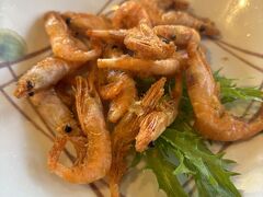 お昼は湯の華アイランドの中の食堂へ。
甘海老の唐揚げ美味しかったです。