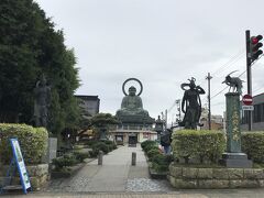 高岡大仏は日本三大仏の一つと言われているそうな。
奈良の大仏、鎌倉大仏と並ぶとは・・・驚いた。
野外にあって立派にその姿を保っている。
さほど大きく見えなかったが、全体像は奈良や鎌倉より大きいらしい。
お顔はなかなかの美男だ。