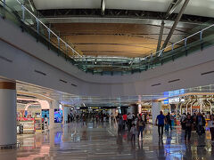 メインターミナルからサテライターミナルまではおよそ1km、自動運転の電車で移動する。