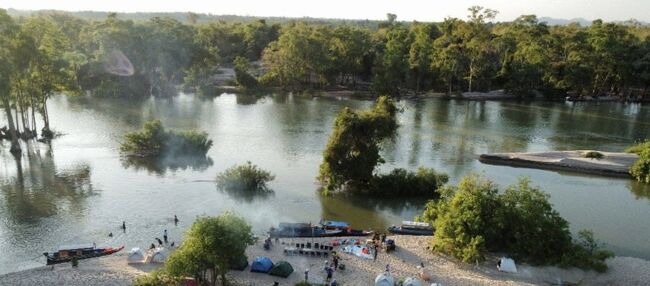 カンボジアストゥントレン州のメコン川のエコツアーコッハン島のクルーズツアーのおすすめです。