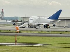 あっという間にセントレア空港へ到着しました。
セントレアでしか見られないドリームリフターがいました！
ジャンボの3倍はあるこの機材で飛行機の大型部品などを運びます。