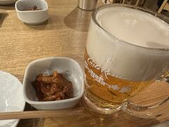 生ビール。小なら飲めます。