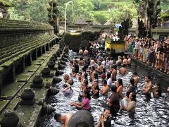 次にティルタ・ウンプル寺院。新年の沐浴で人がいっぱい！外国人よりインドネシアの人が多いらしい。
沐浴するなら丸1日かかるねと言われる。
